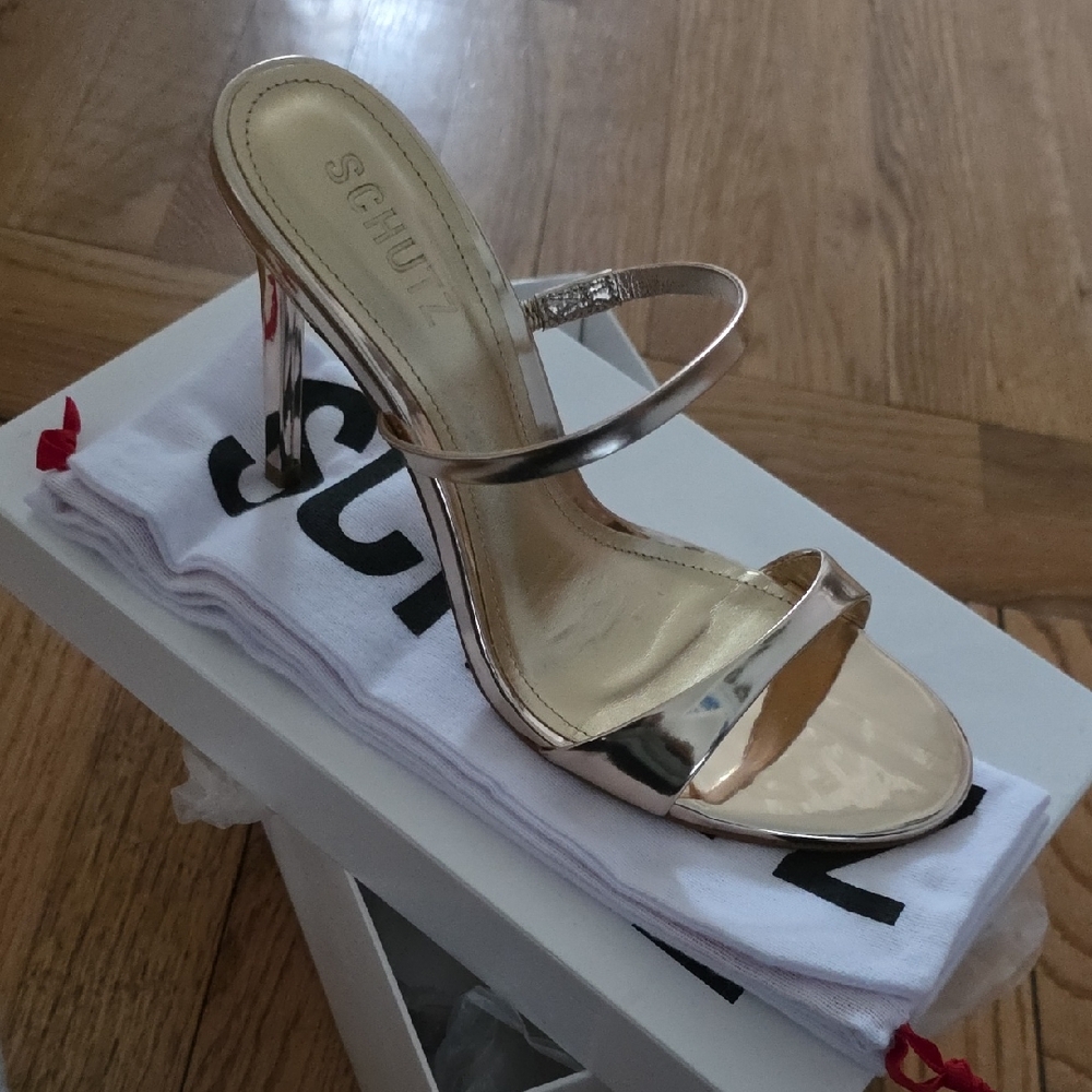 SCHUTZ Jessica Mule Metallic Sandal